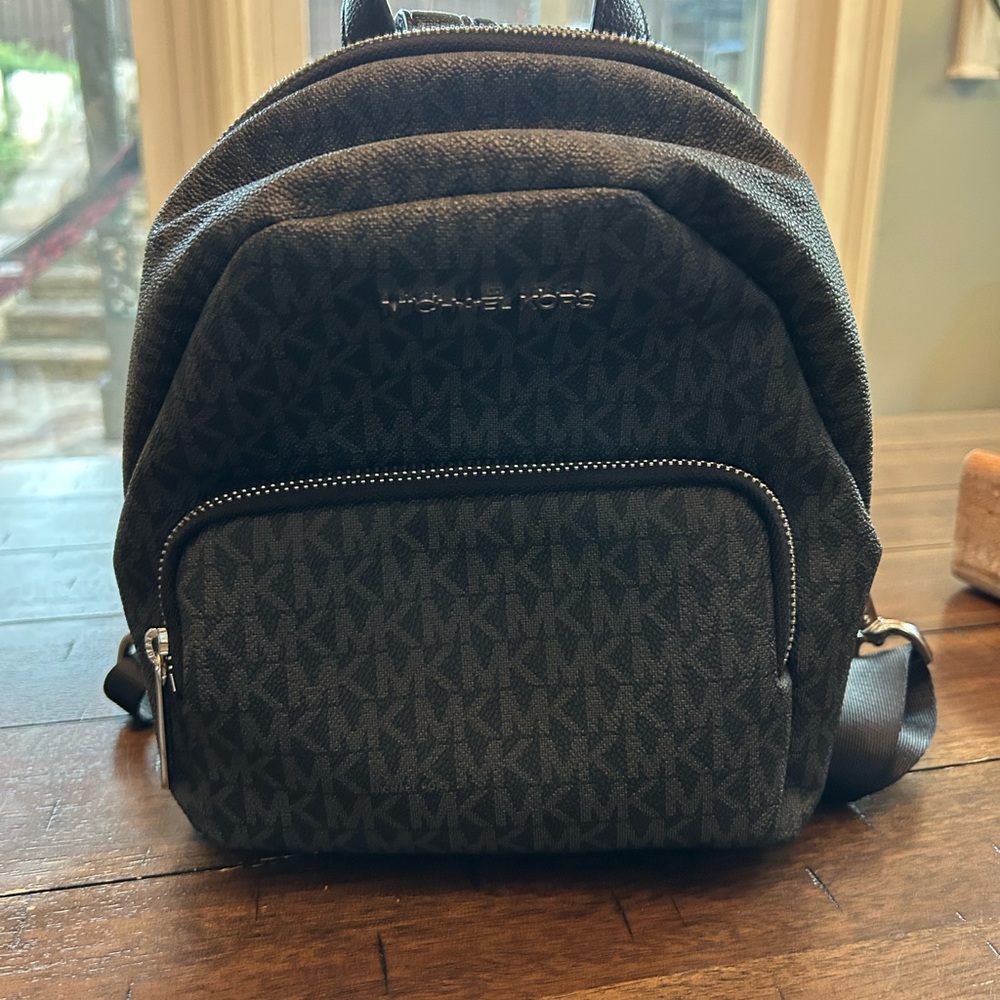 Michael Kors Charcoal Monogram Mini Backpack